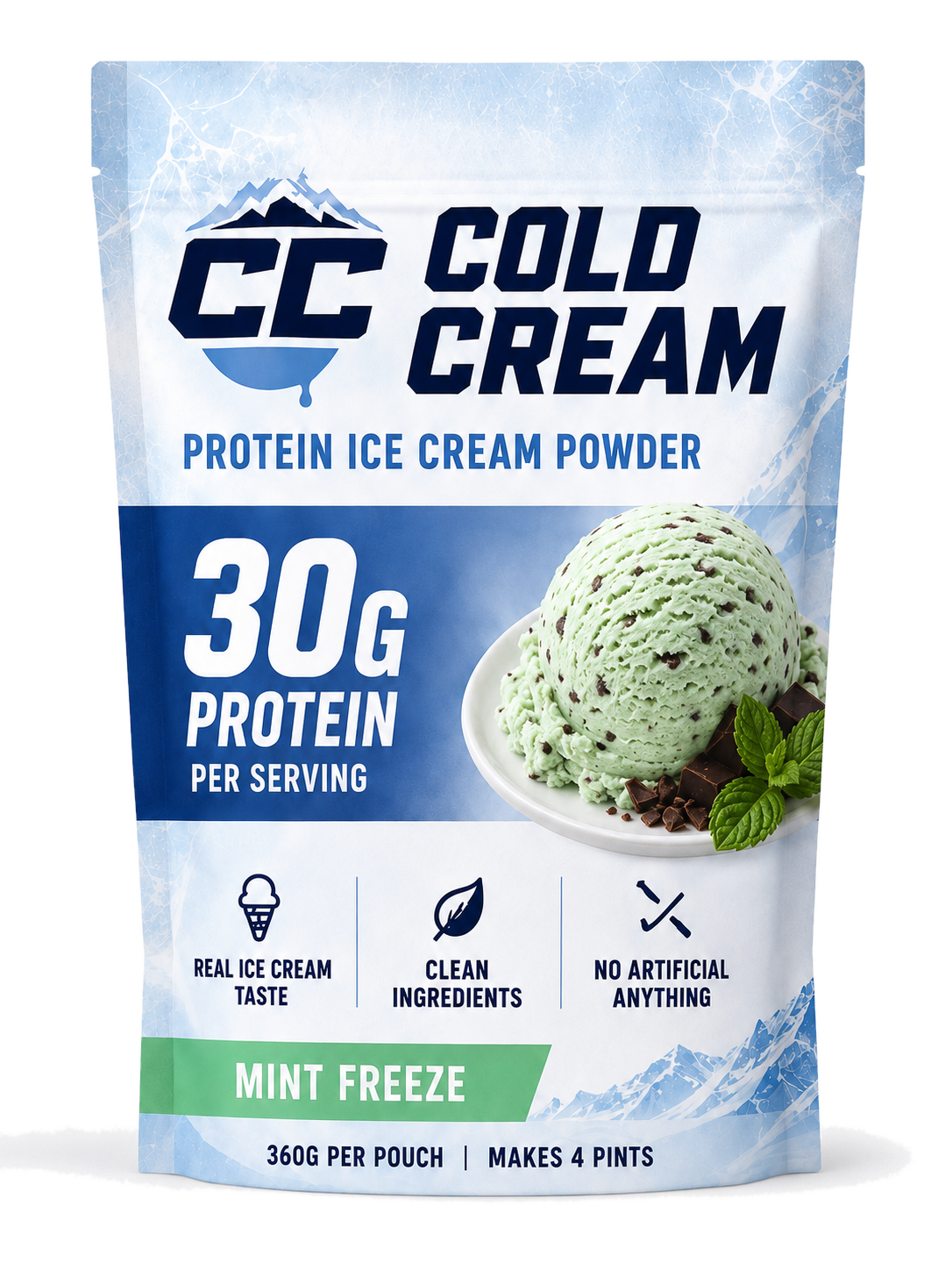 Cold Cream Mint Freeze protein ice cream powder bag
